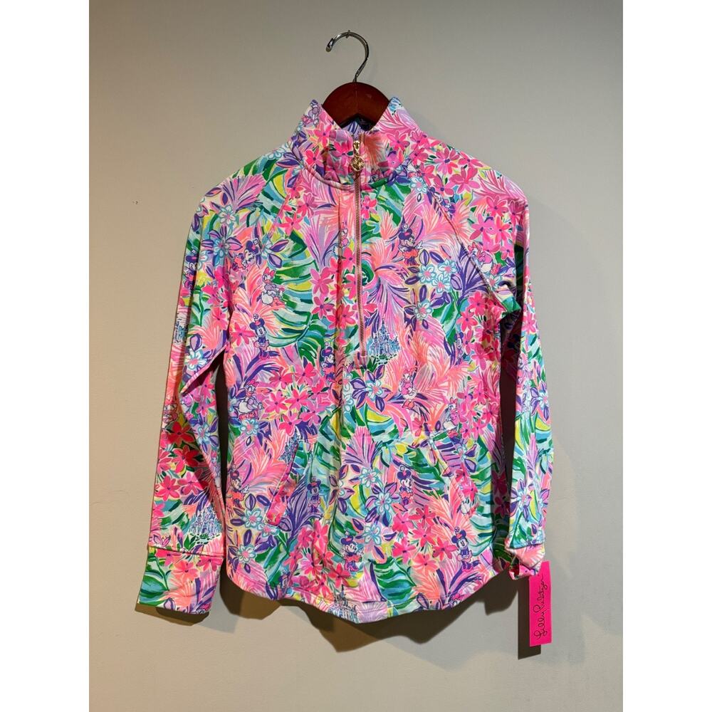 Lilly Pulitzer Disney Dreamin 3/4 Zip Jacket Pink Longsleeve EXTRA SMALL XS NWT - Picture 2 of 6